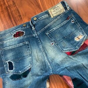 RARE RALPH LAUREN PATCHWORK JEANS